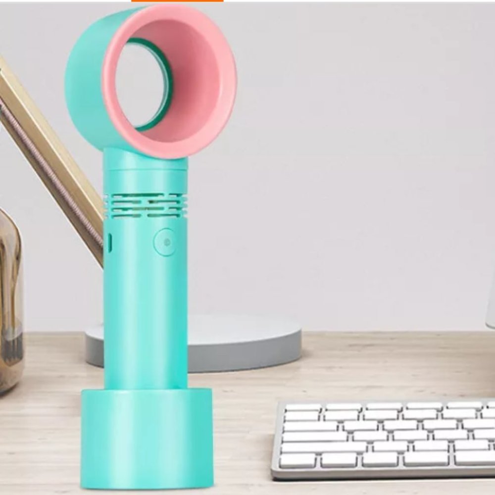 Portable Air Cooling Bladeless Fan Blue